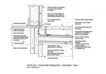 Timber Raft Floating Deck - Wall Detail - Type 1